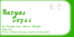 matyas dezsi business card