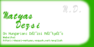 matyas dezsi business card